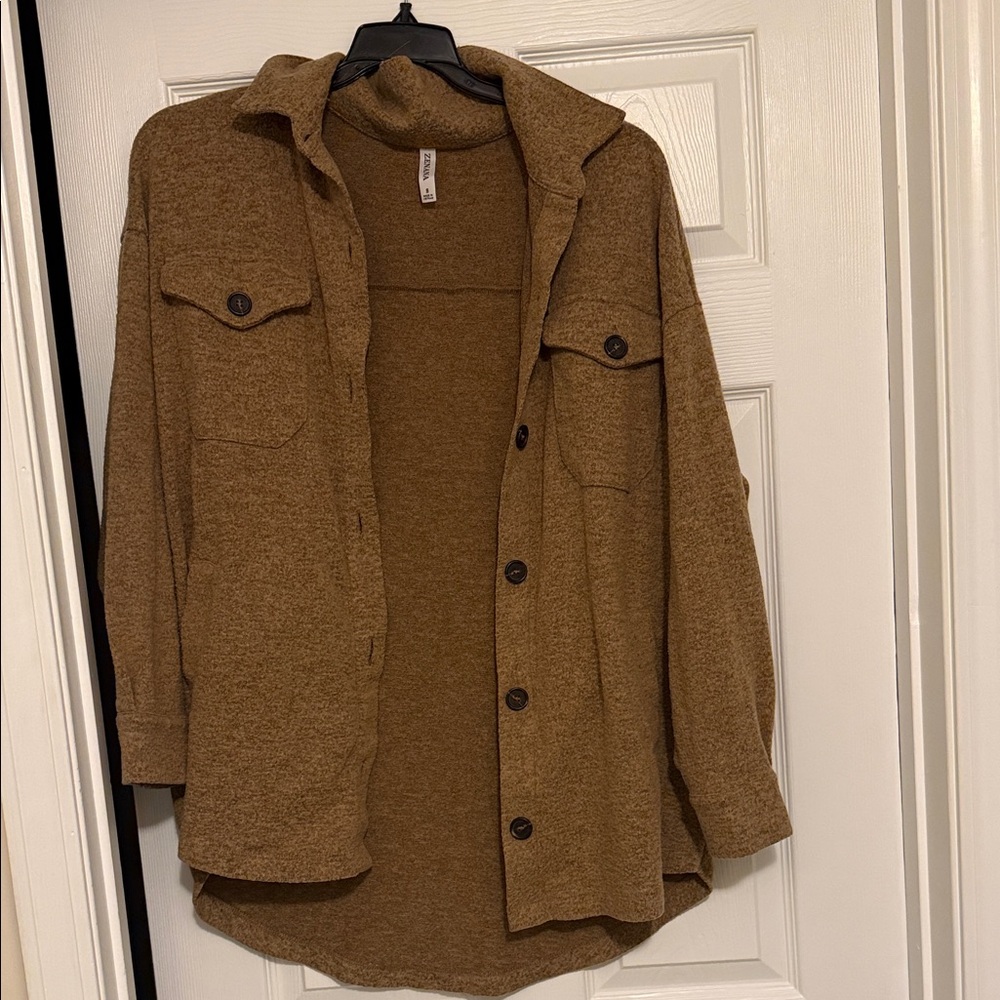 Zenana Outfitters Tan Knit Top
